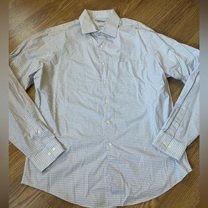 Men’s Van Heusen Fitted Button Down Dress Shirt - Light Blue - 36/37, 16.5 Neck